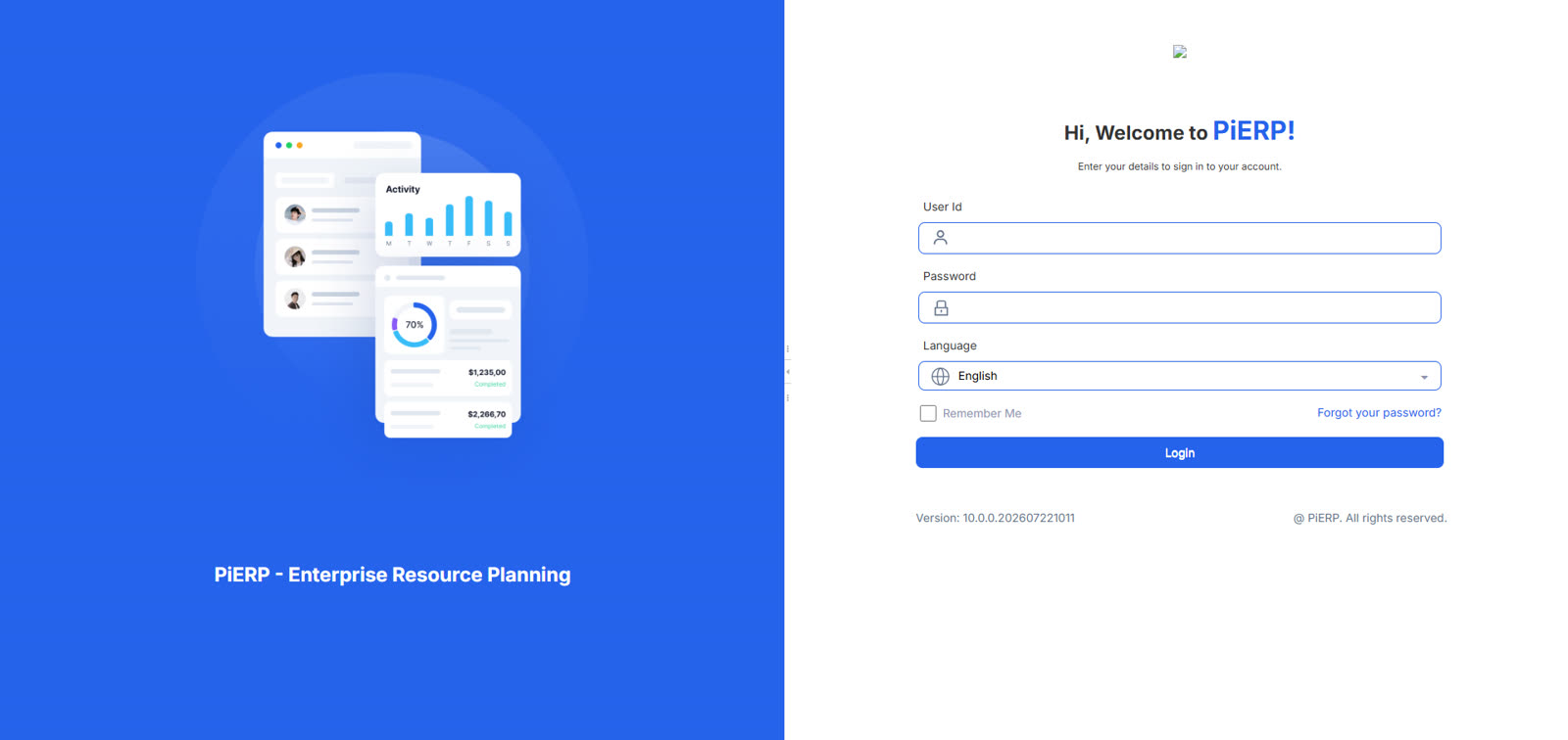 Login — before.