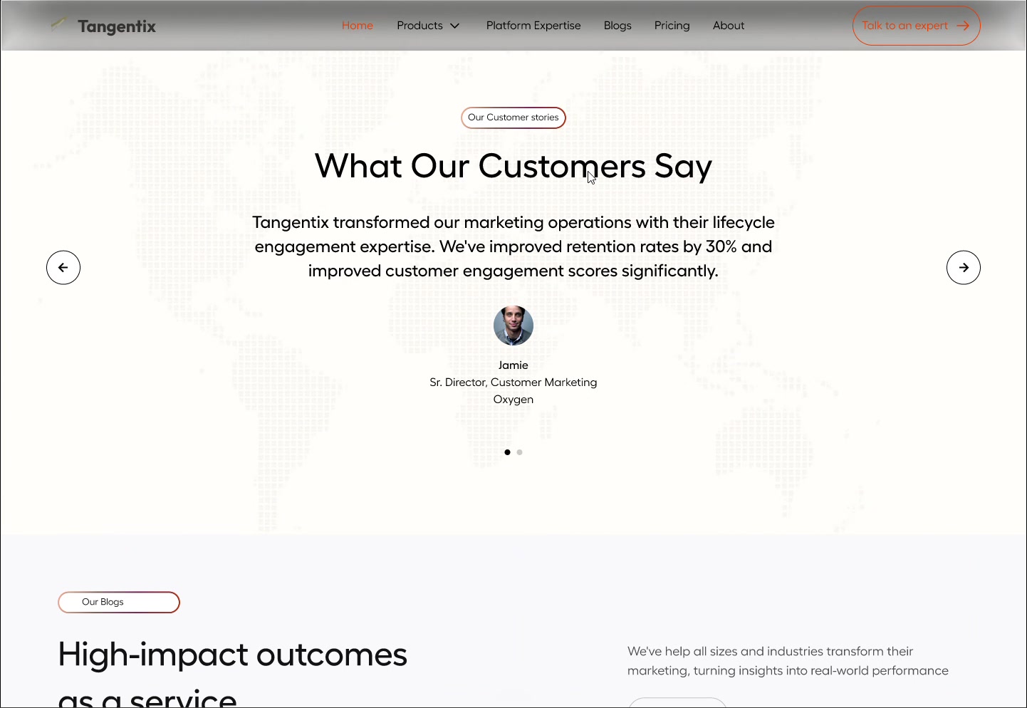 Social proof — named roles and specific outcomes rather than anonymous praise.